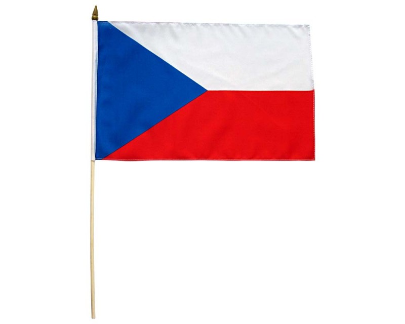 Vlajka s tyčkou Česká republika, 30x45 cm